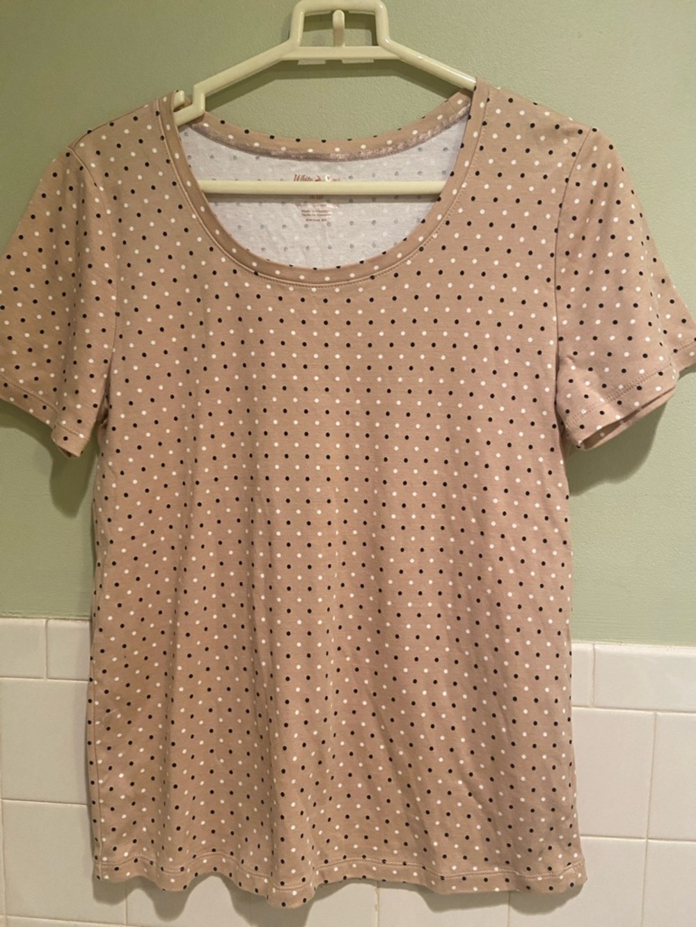 🌸White Stag Polka Dot Scoop Neck Tee Size Medium (8-10)